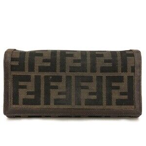 Ega Fendi Zucca Canvas Leather Bifold #198594F16